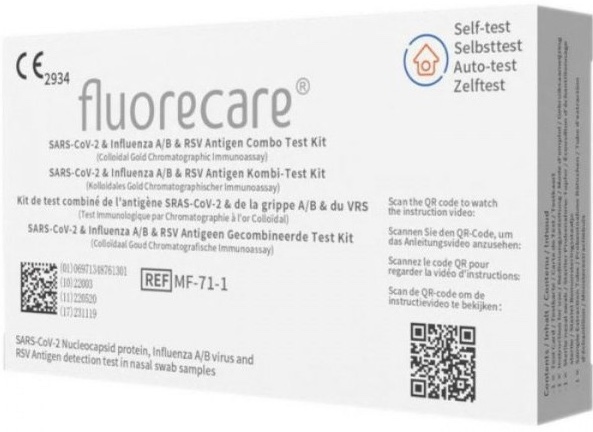 Autotest Combo Nasal (Grippe/Covid/Bronchiolite-VRS) - Fluorecare