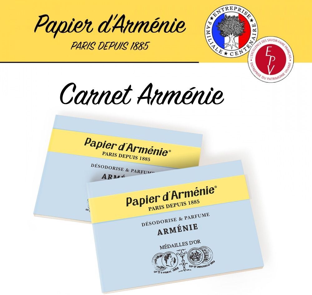 Boite de 30 carnets Papier d'Armenie - Bleu